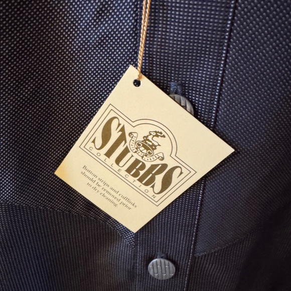 Men's Stubbs Western Wear Long Sleeve NWT Black Gray Banded Collar Shirt SZ 2XL - Picture 6 of 9